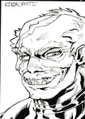 Conquest Inked Sketchcard Signed 3.5 X 2.5 inches